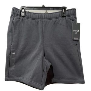 NWT VRST Men's Medium 8" Fleece Short Graphic Charcoal Size Medium